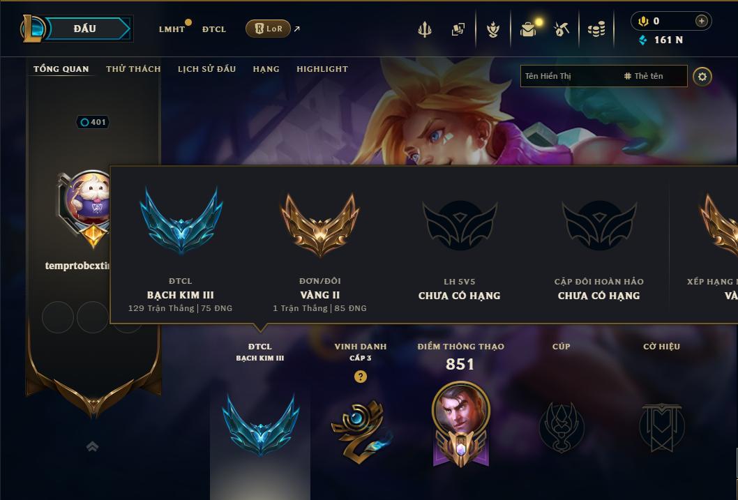 Tài khoản Liên Minh, ĐTCL mã số 199250 giá rẻ - Shop LMHT