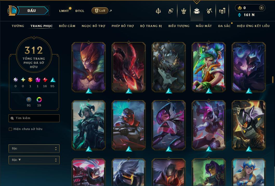 Hình ảnh chi tiết tài khoản LMHT mã số 199250 - Shop LMHT