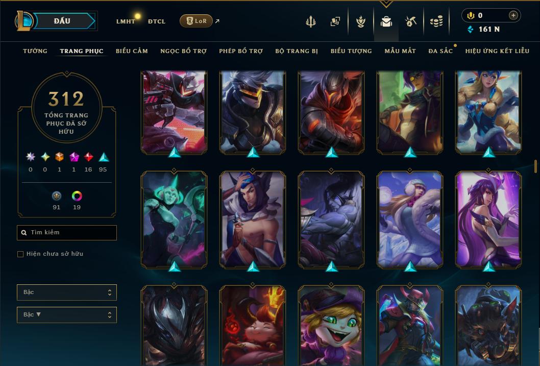 Hình ảnh chi tiết tài khoản LMHT mã số 199250 - Shop LMHT