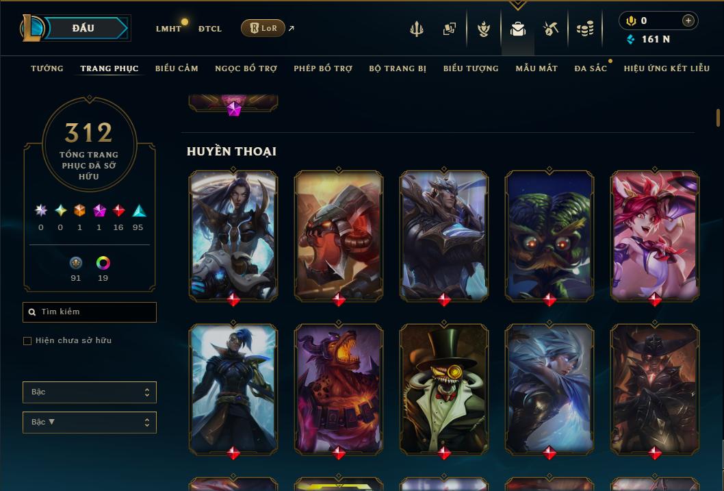 Hình ảnh chi tiết tài khoản LMHT mã số 199250 - Shop LMHT