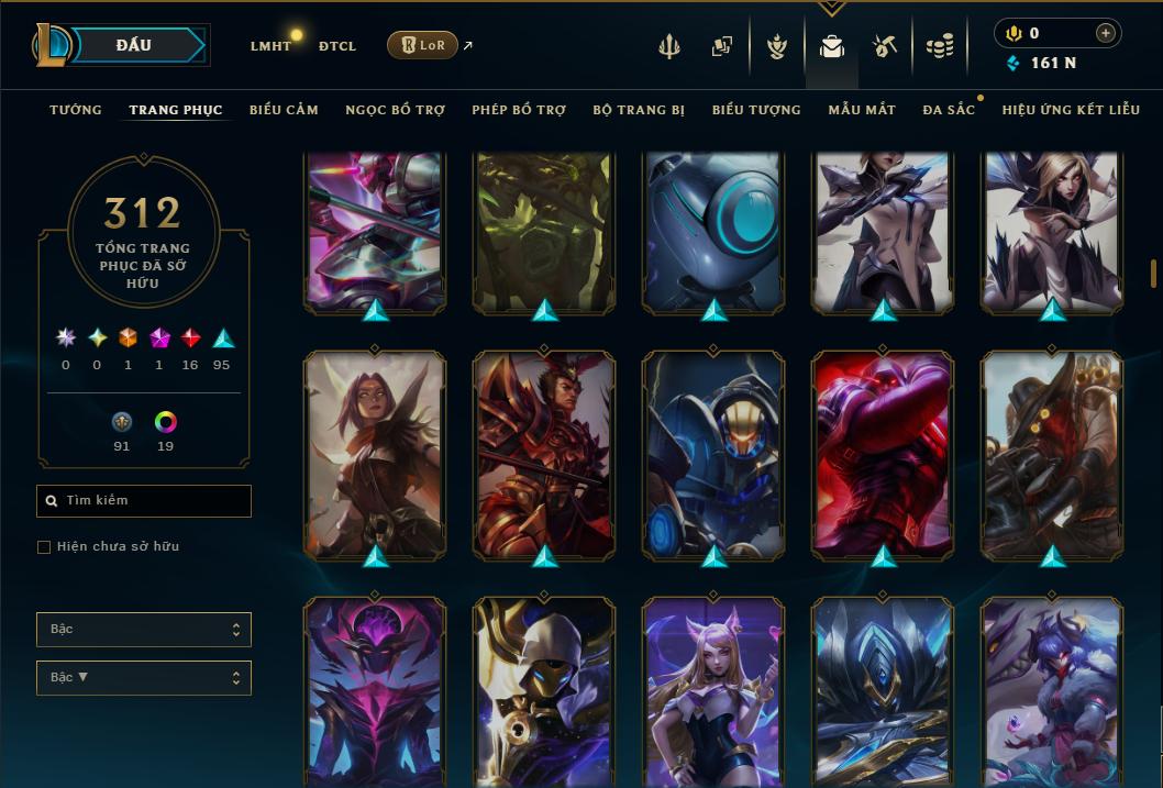 Hình ảnh chi tiết tài khoản LMHT mã số 199250 - Shop LMHT