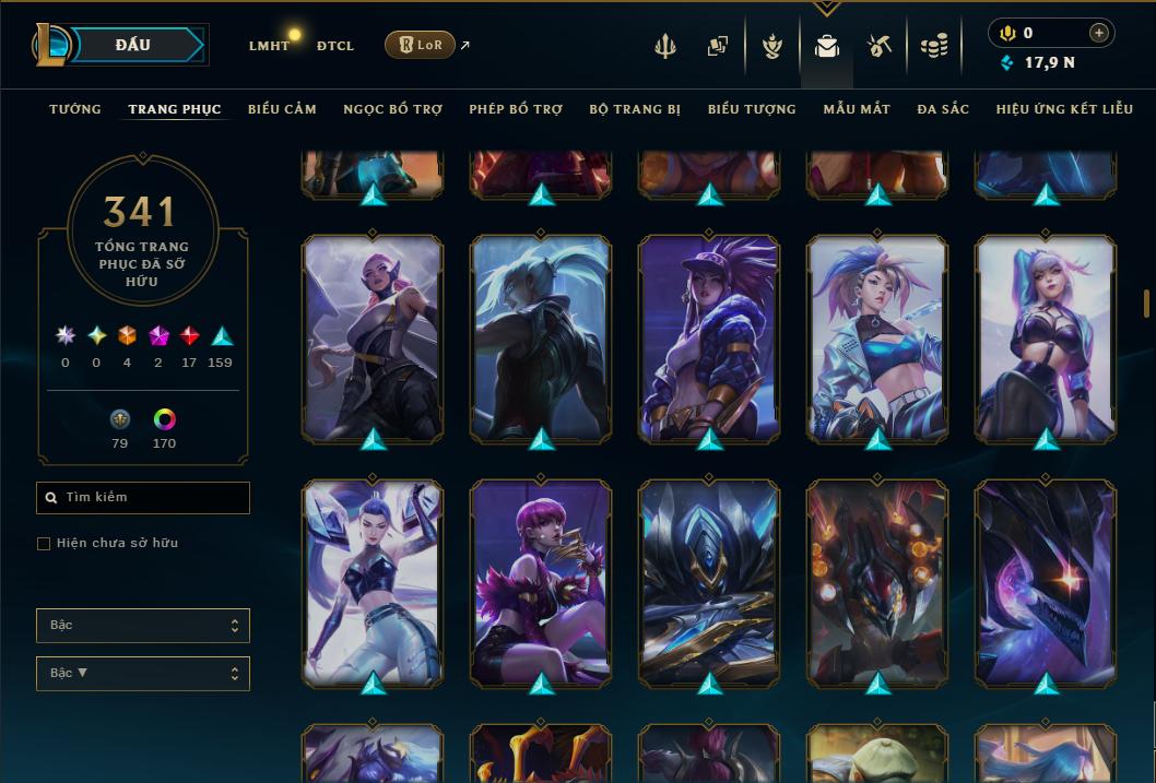 Hình ảnh chi tiết tài khoản LMHT mã số 199251 - Shop LMHT