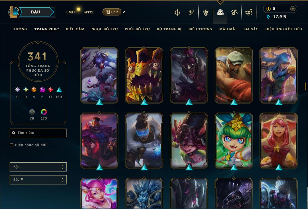 Hình ảnh chi tiết tài khoản LMHT mã số 199251 - Shop LMHT