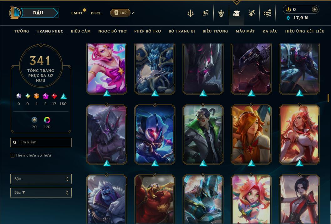 Hình ảnh chi tiết tài khoản LMHT mã số 199251 - Shop LMHT