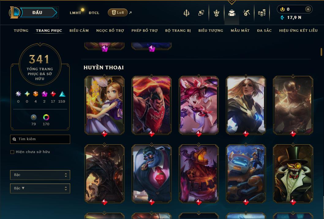 Hình ảnh chi tiết tài khoản LMHT mã số 199251 - Shop LMHT