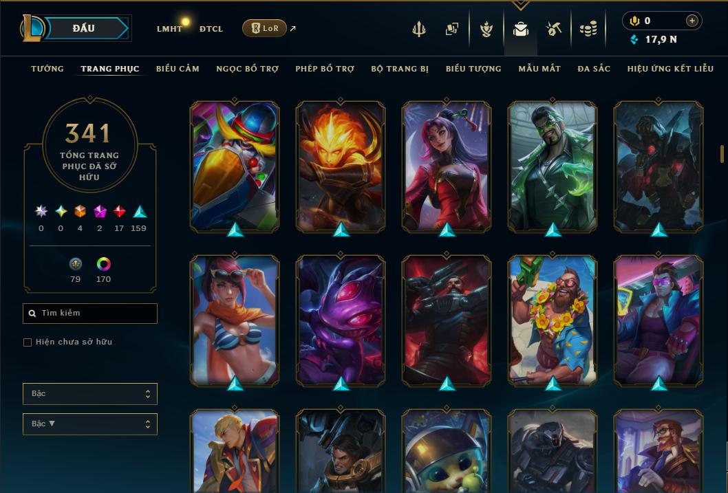 Hình ảnh chi tiết tài khoản LMHT mã số 199251 - Shop LMHT