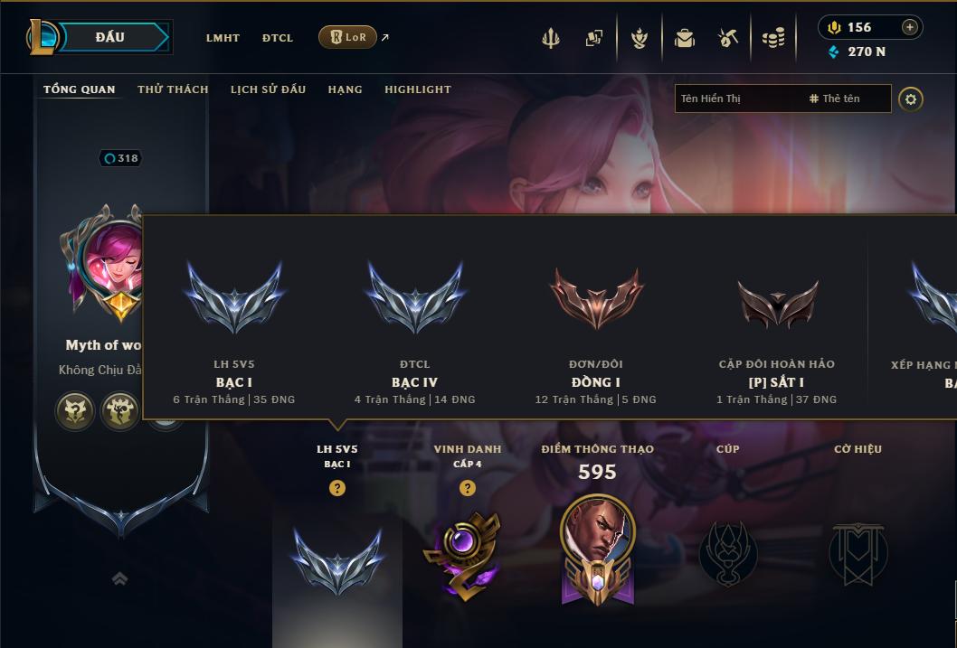 Tài khoản Liên Minh, ĐTCL mã số 199274 giá rẻ - Shop LMHT