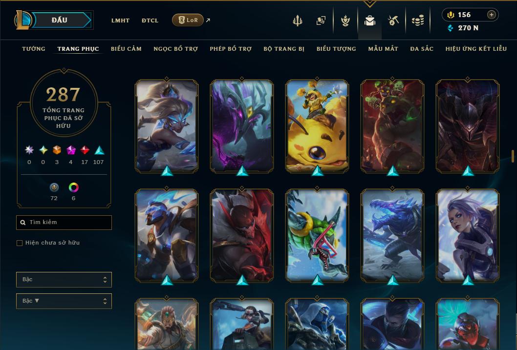 Hình ảnh chi tiết tài khoản LMHT mã số 199274 - Shop LMHT