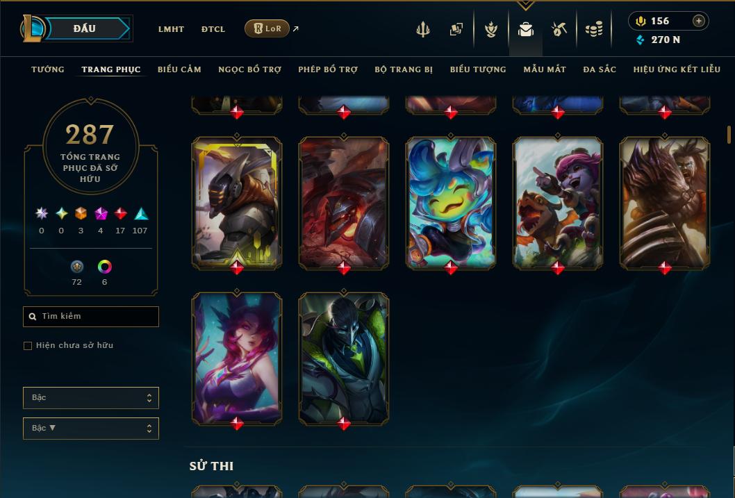 Hình ảnh chi tiết tài khoản LMHT mã số 199274 - Shop LMHT