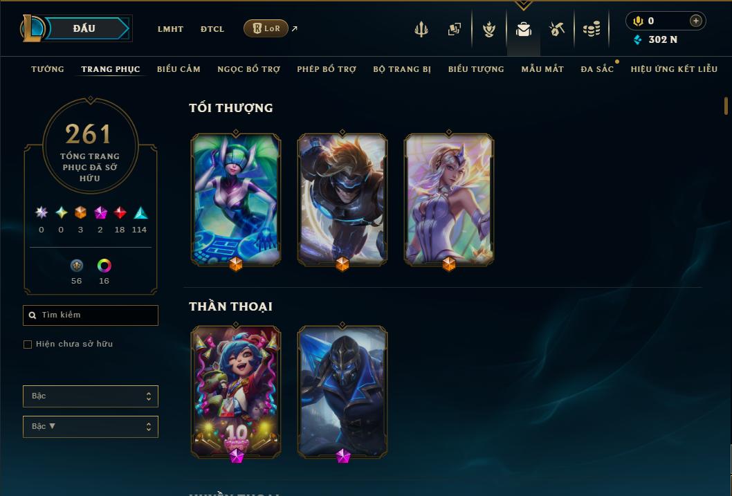 Hình ảnh chi tiết tài khoản LMHT mã số 199327 - Shop LMHT