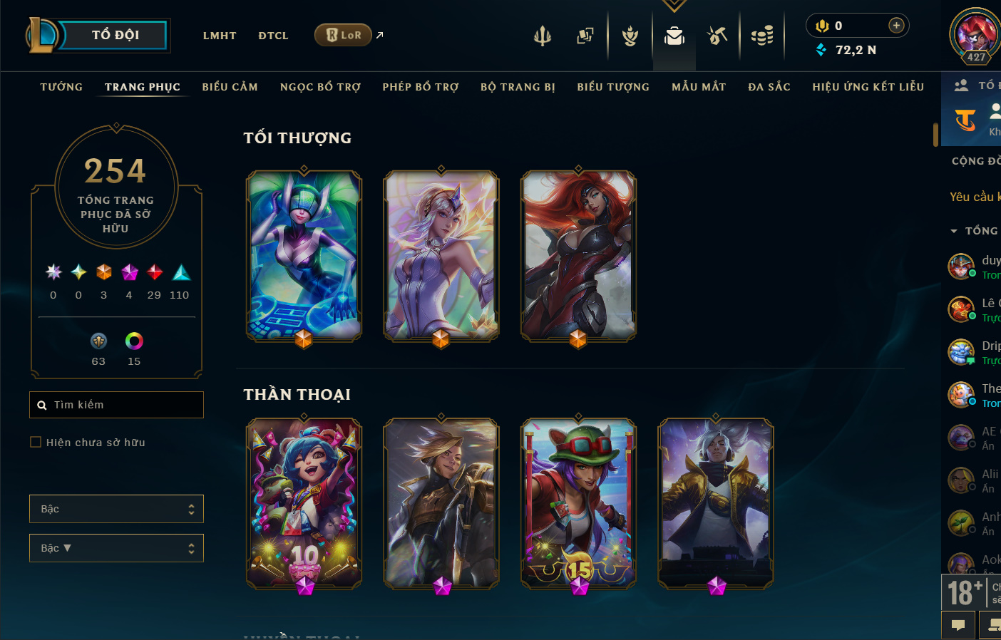 Hình ảnh chi tiết tài khoản LMHT mã số 199364 - Shop LMHT