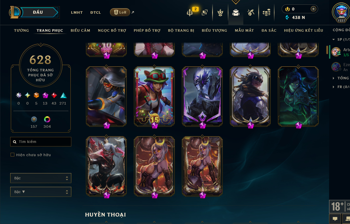 Hình ảnh chi tiết tài khoản LMHT mã số 199381 - Shop LMHT