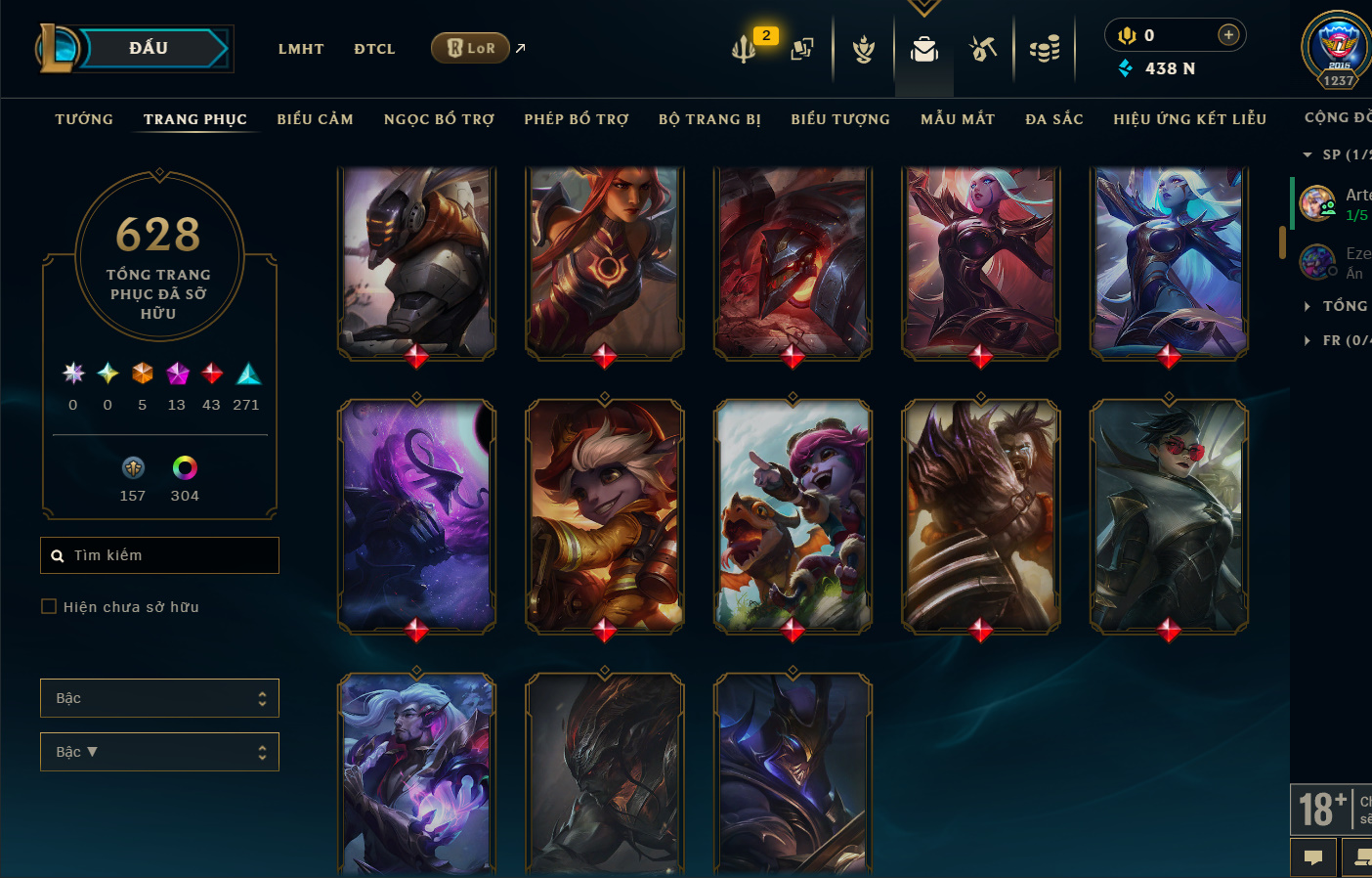 Hình ảnh chi tiết tài khoản LMHT mã số 199381 - Shop LMHT