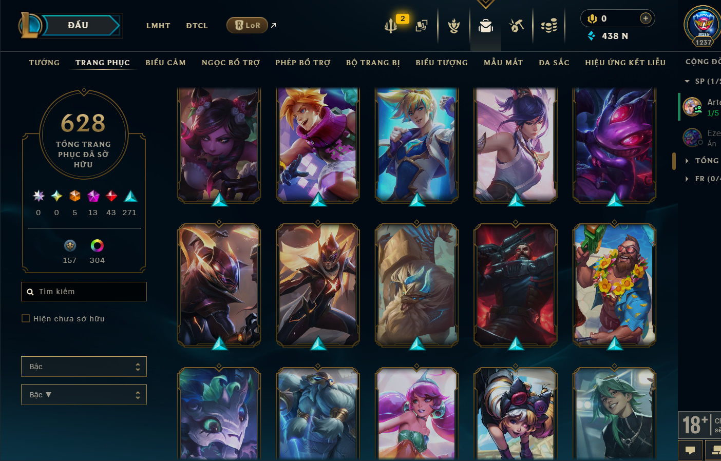 Hình ảnh chi tiết tài khoản LMHT mã số 199381 - Shop LMHT