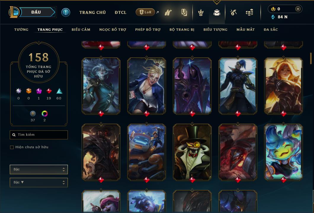 Hình ảnh chi tiết tài khoản LMHT mã số 26699 - Shop LMHT