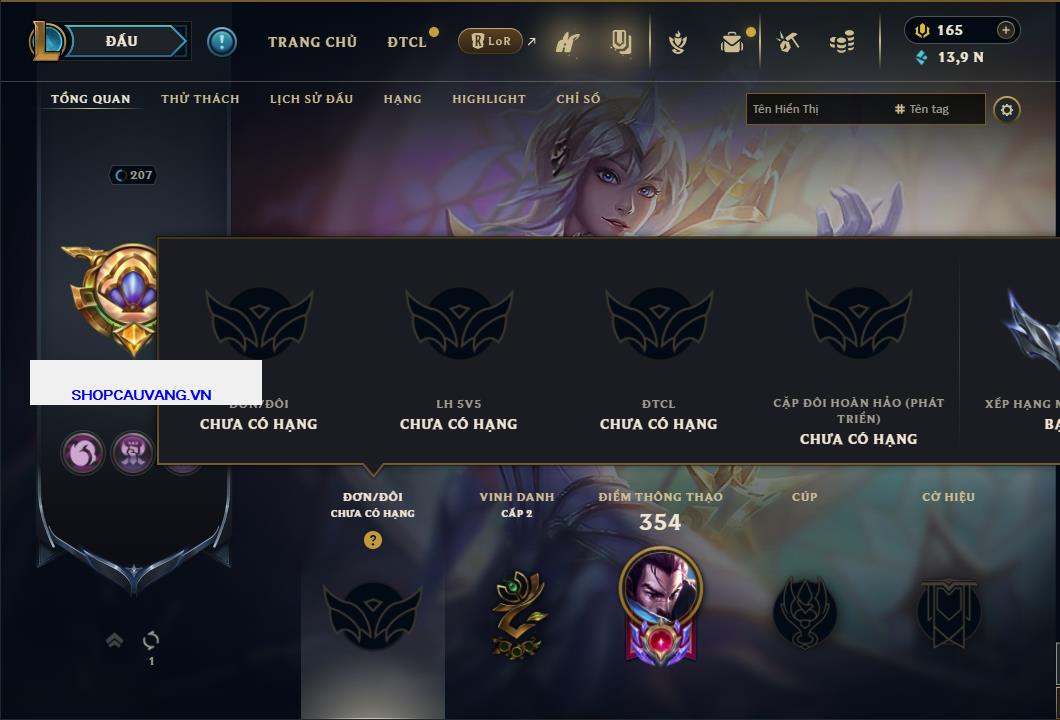 Tài khoản Liên Minh, ĐTCL mã số 26704 giá rẻ - Shop LMHT