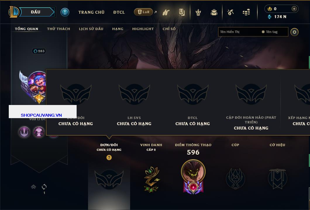 Tài khoản Liên Minh, ĐTCL mã số 26705 giá rẻ - Shop LMHT