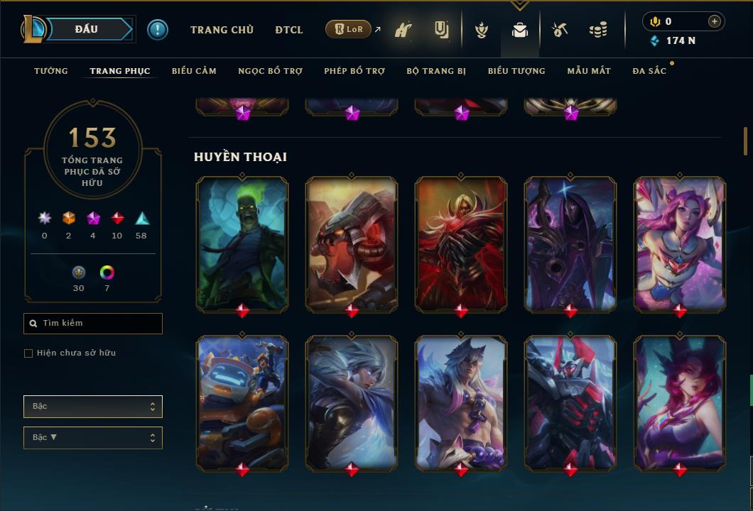 Hình ảnh chi tiết tài khoản LMHT mã số 26705 - Shop LMHT