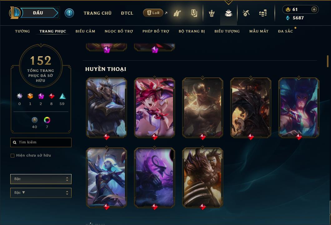 Hình ảnh chi tiết tài khoản LMHT mã số 26707 - Shop LMHT