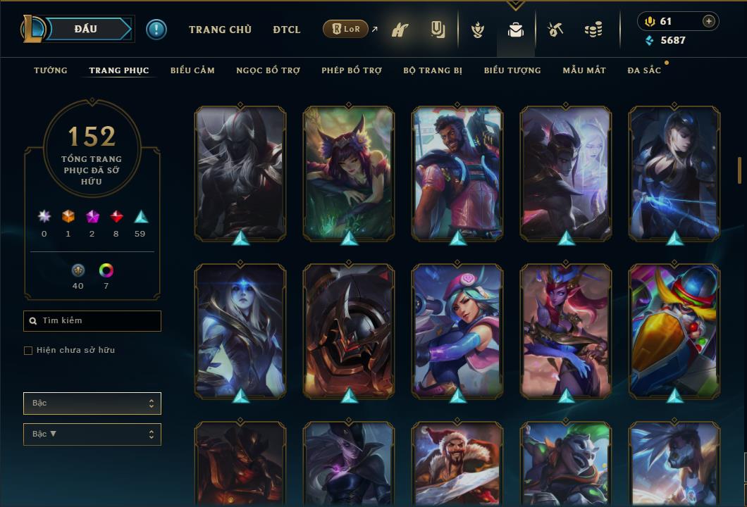 Hình ảnh chi tiết tài khoản LMHT mã số 26707 - Shop LMHT