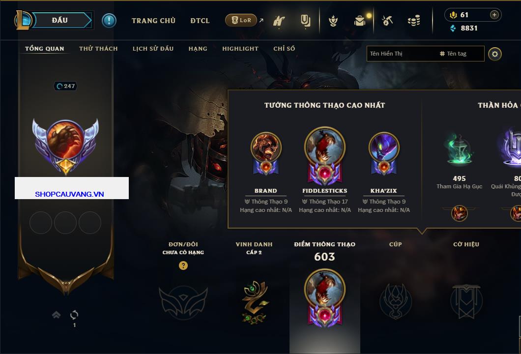 Hình ảnh chi tiết tài khoản LMHT mã số 26717 - Shop LMHT