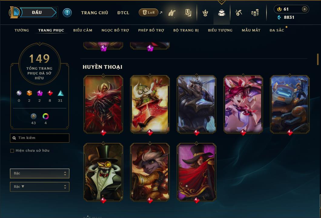 Hình ảnh chi tiết tài khoản LMHT mã số 26717 - Shop LMHT