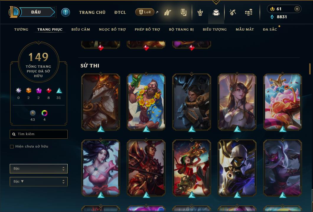 Hình ảnh chi tiết tài khoản LMHT mã số 26717 - Shop LMHT