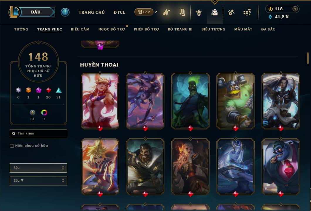 Hình ảnh chi tiết tài khoản LMHT mã số 26718 - Shop LMHT