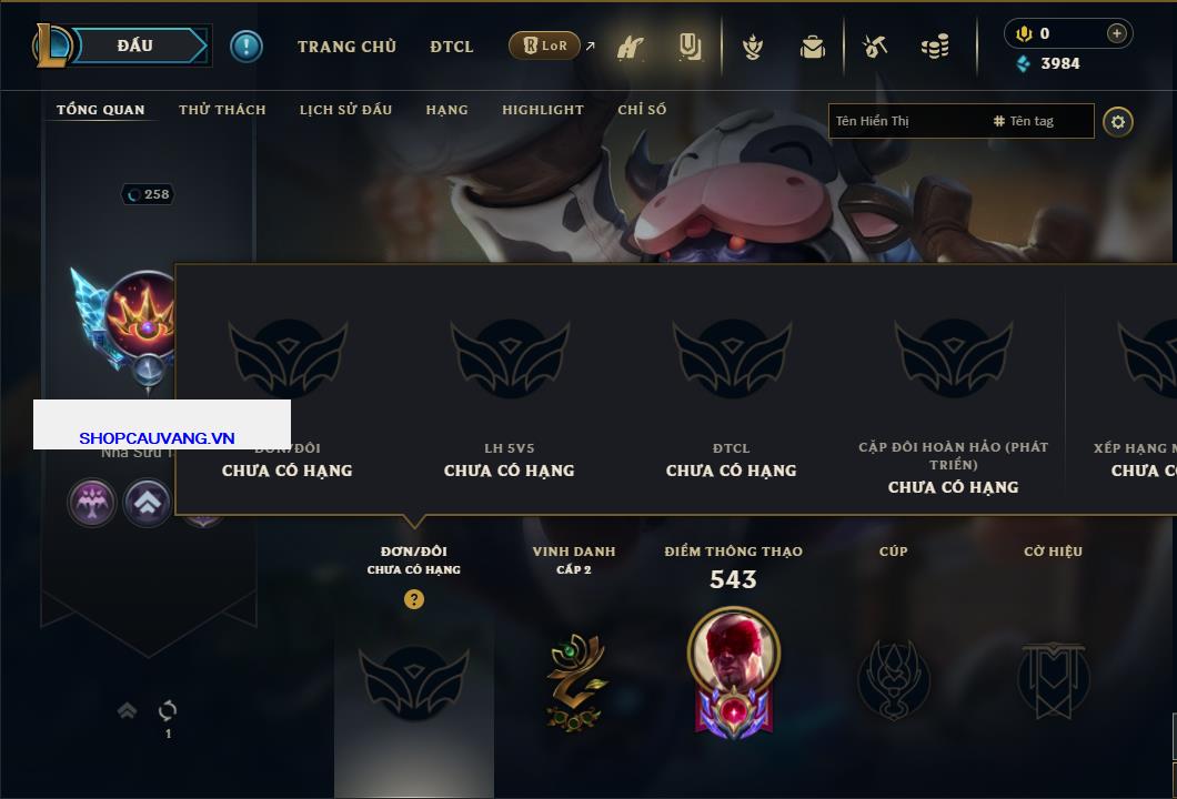 Tài khoản Liên Minh, ĐTCL mã số 26720 giá rẻ - Shop LMHT