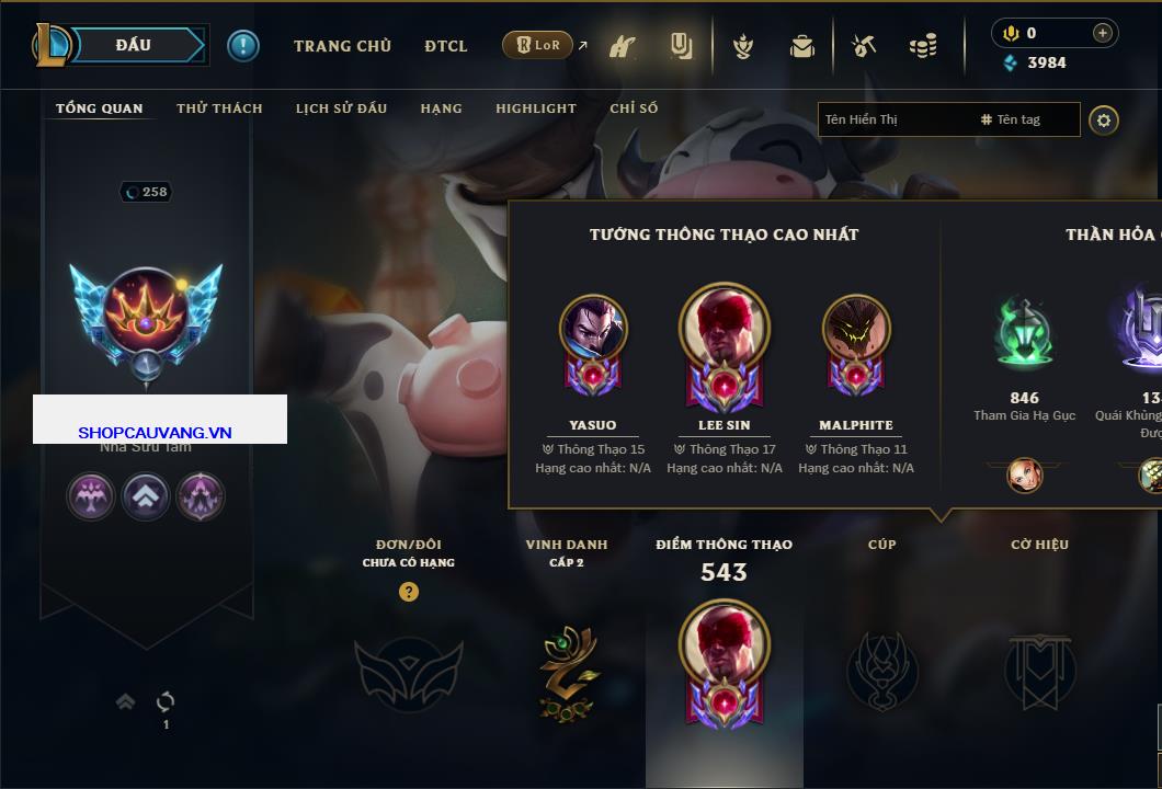 Hình ảnh chi tiết tài khoản LMHT mã số 26720 - Shop LMHT