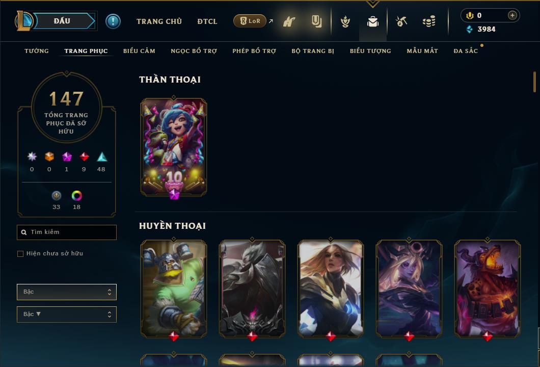 Hình ảnh chi tiết tài khoản LMHT mã số 26720 - Shop LMHT