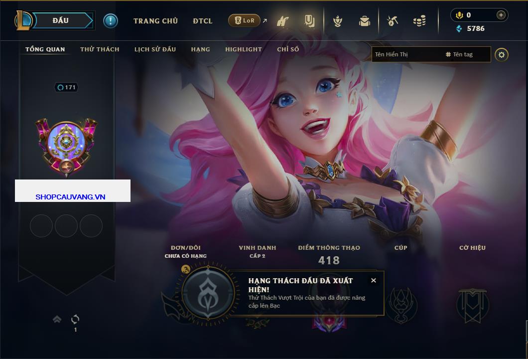 Tài khoản Liên Minh, ĐTCL mã số 26722 giá rẻ - Shop LMHT