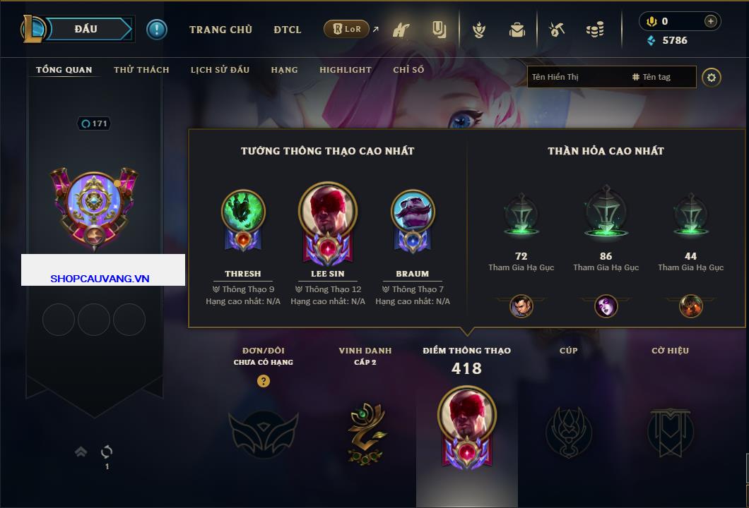 Hình ảnh chi tiết tài khoản LMHT mã số 26722 - Shop LMHT