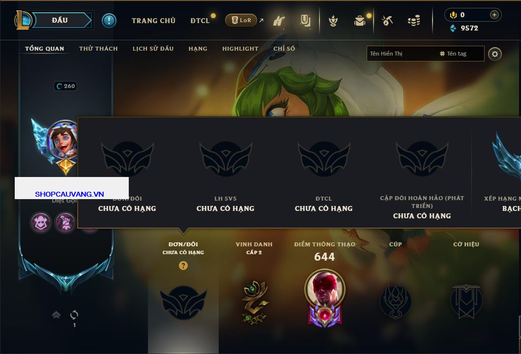 Tài khoản Liên Minh, ĐTCL mã số 26807 giá rẻ - Shop LMHT