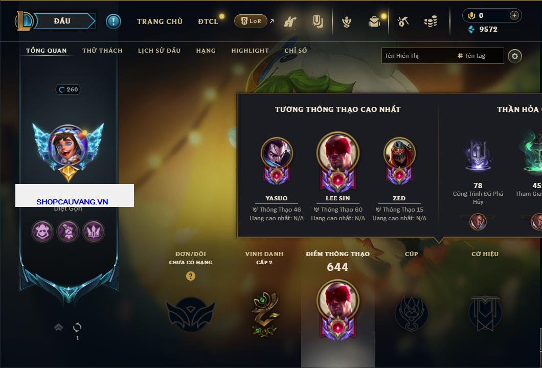 Hình ảnh chi tiết tài khoản LMHT mã số 26807 - Shop LMHT