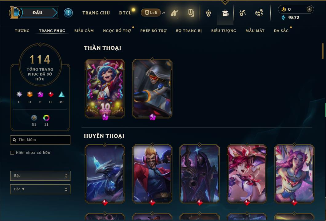 Hình ảnh chi tiết tài khoản LMHT mã số 26807 - Shop LMHT