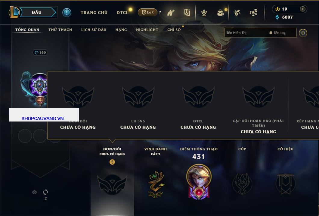 Tài khoản Liên Minh, ĐTCL mã số 26833 giá rẻ - Shop LMHT