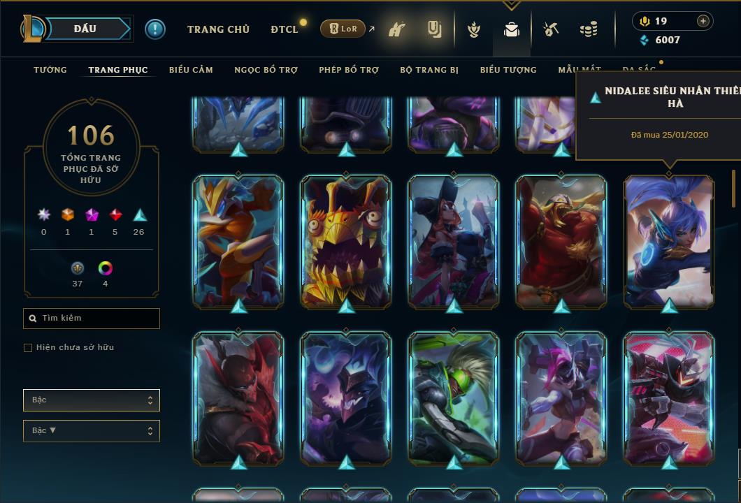 Hình ảnh chi tiết tài khoản LMHT mã số 26833 - Shop LMHT