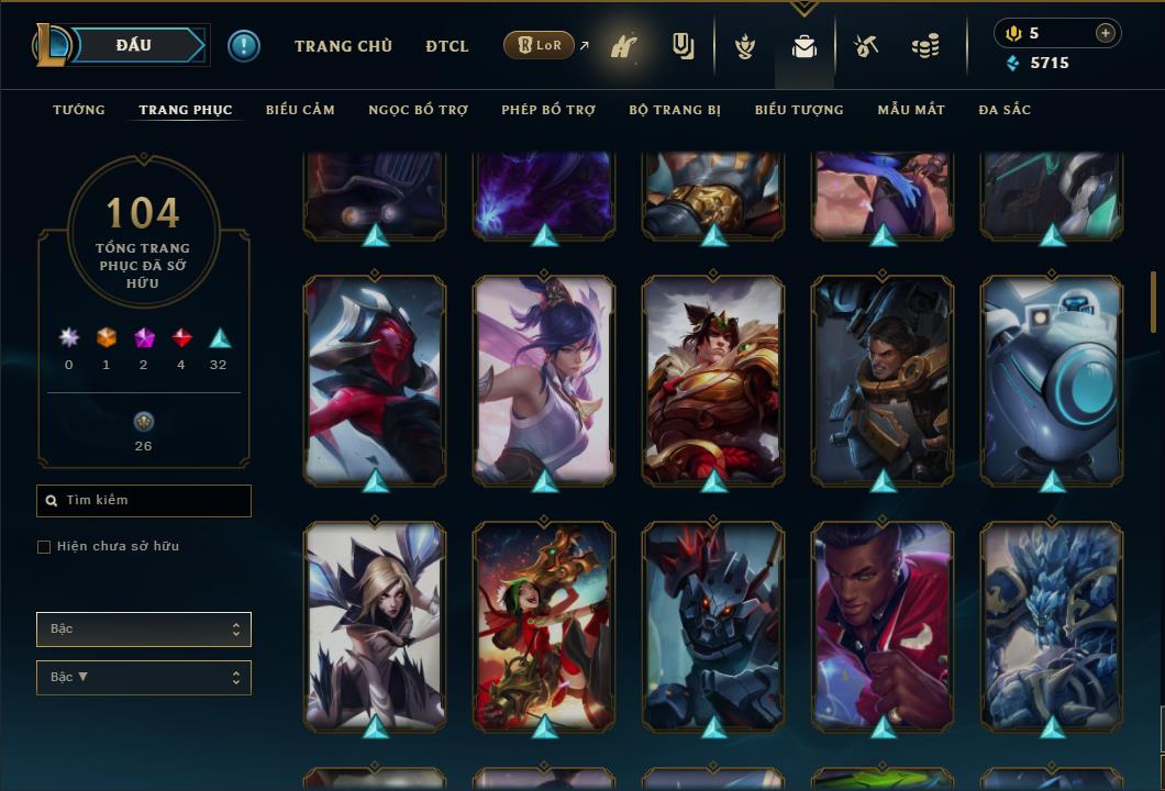 Hình ảnh chi tiết tài khoản LMHT mã số 26839 - Shop LMHT