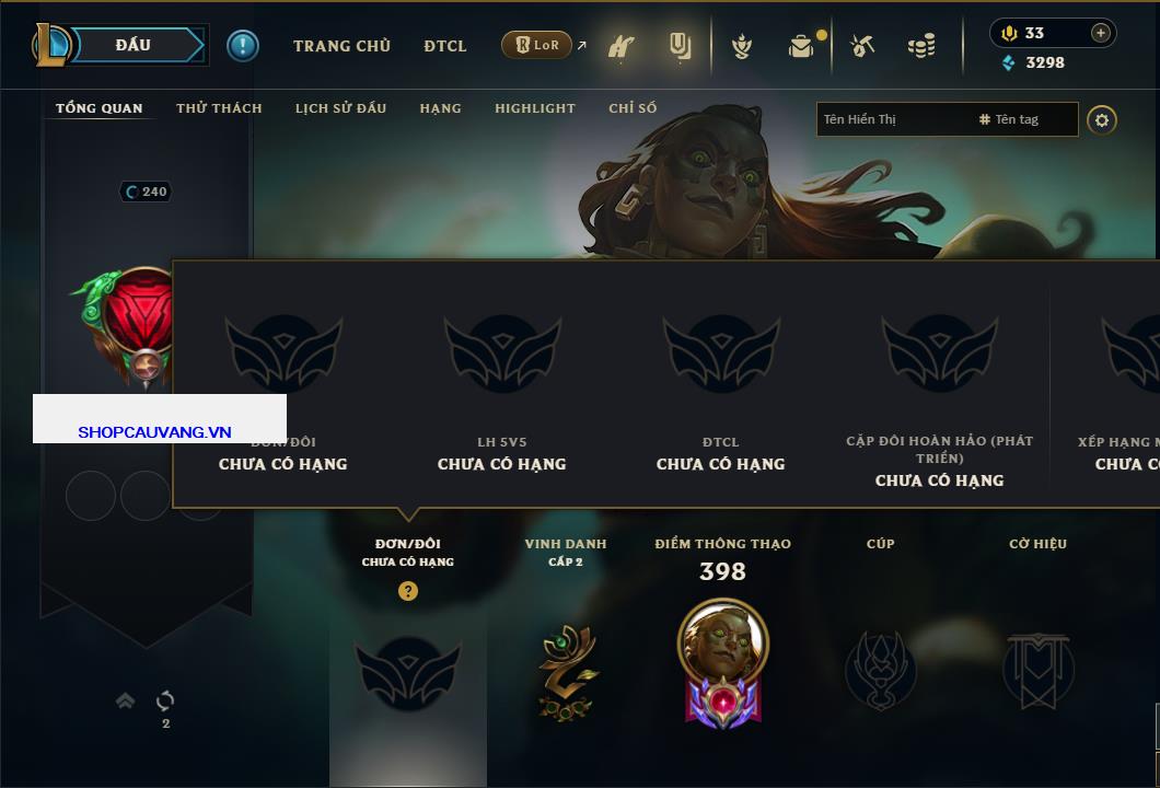 Tài khoản Liên Minh, ĐTCL mã số 26840 giá rẻ - Shop LMHT