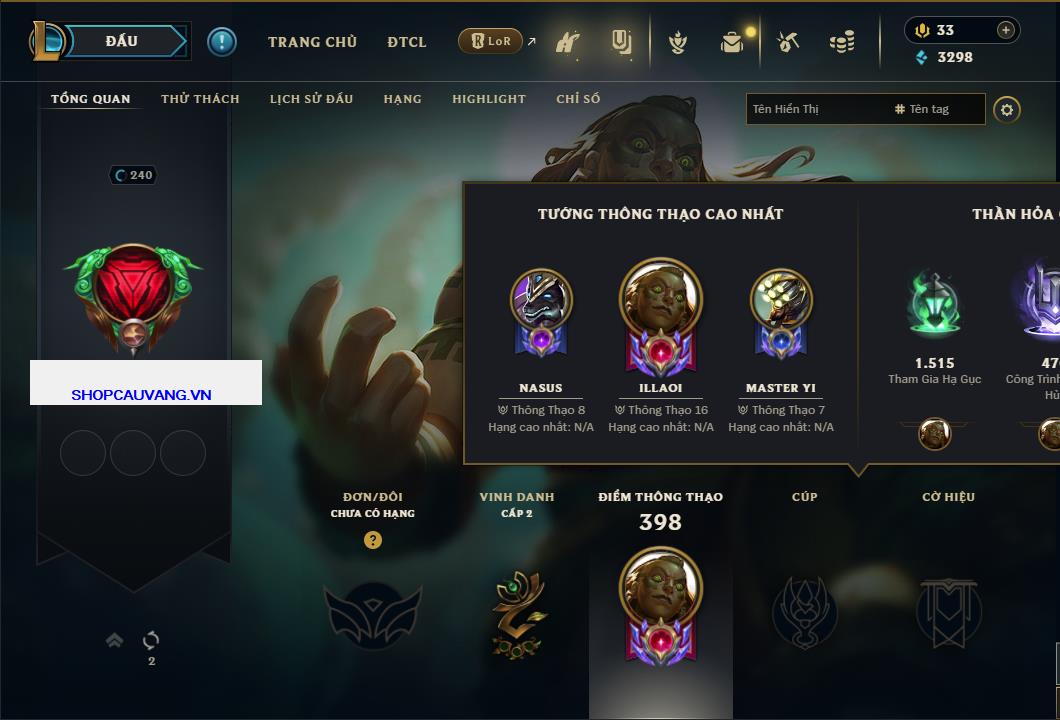 Hình ảnh chi tiết tài khoản LMHT mã số 26840 - Shop LMHT