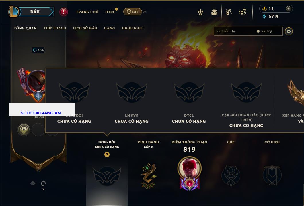 Tài khoản Liên Minh, ĐTCL mã số 45324 giá rẻ - Shop LMHT