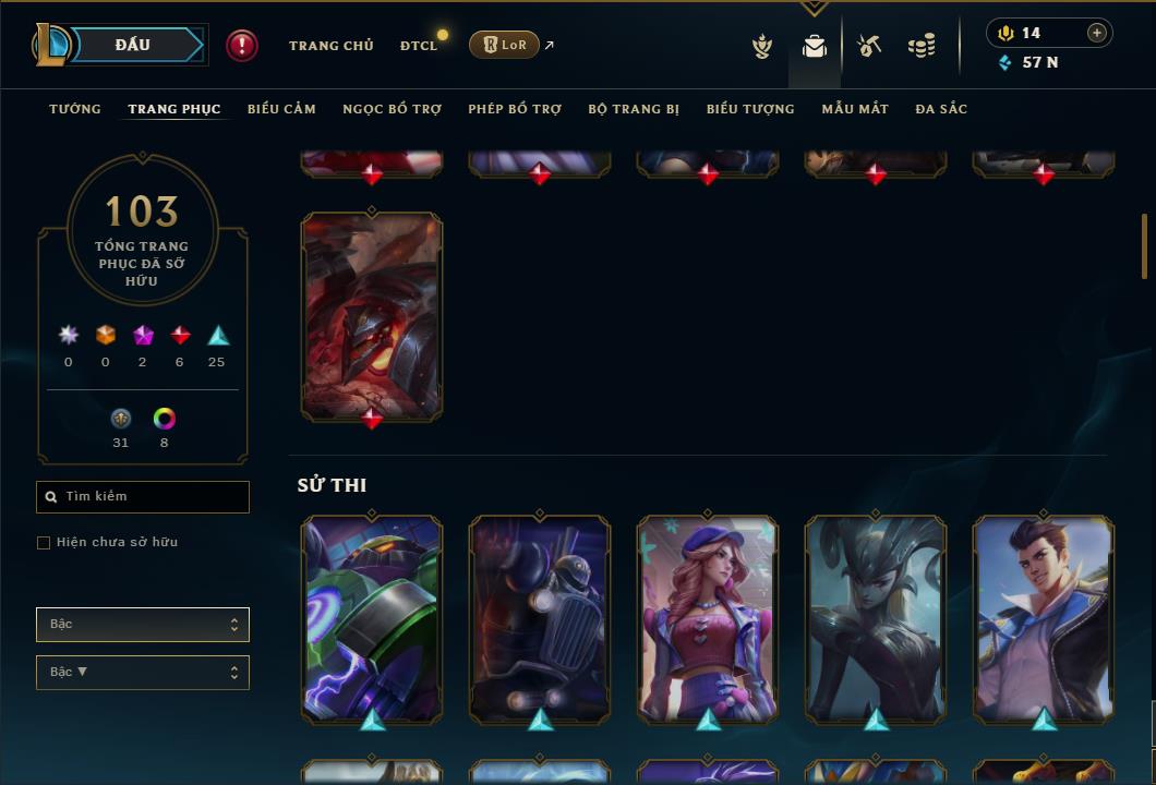 Hình ảnh chi tiết tài khoản LMHT mã số 45324 - Shop LMHT