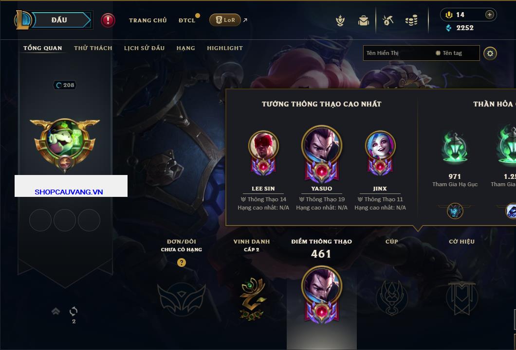 Hình ảnh chi tiết tài khoản LMHT mã số 45325 - Shop LMHT