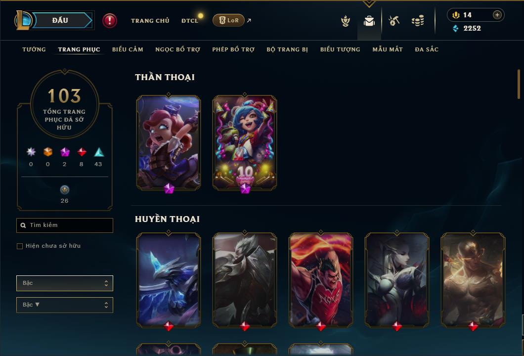 Hình ảnh chi tiết tài khoản LMHT mã số 45325 - Shop LMHT