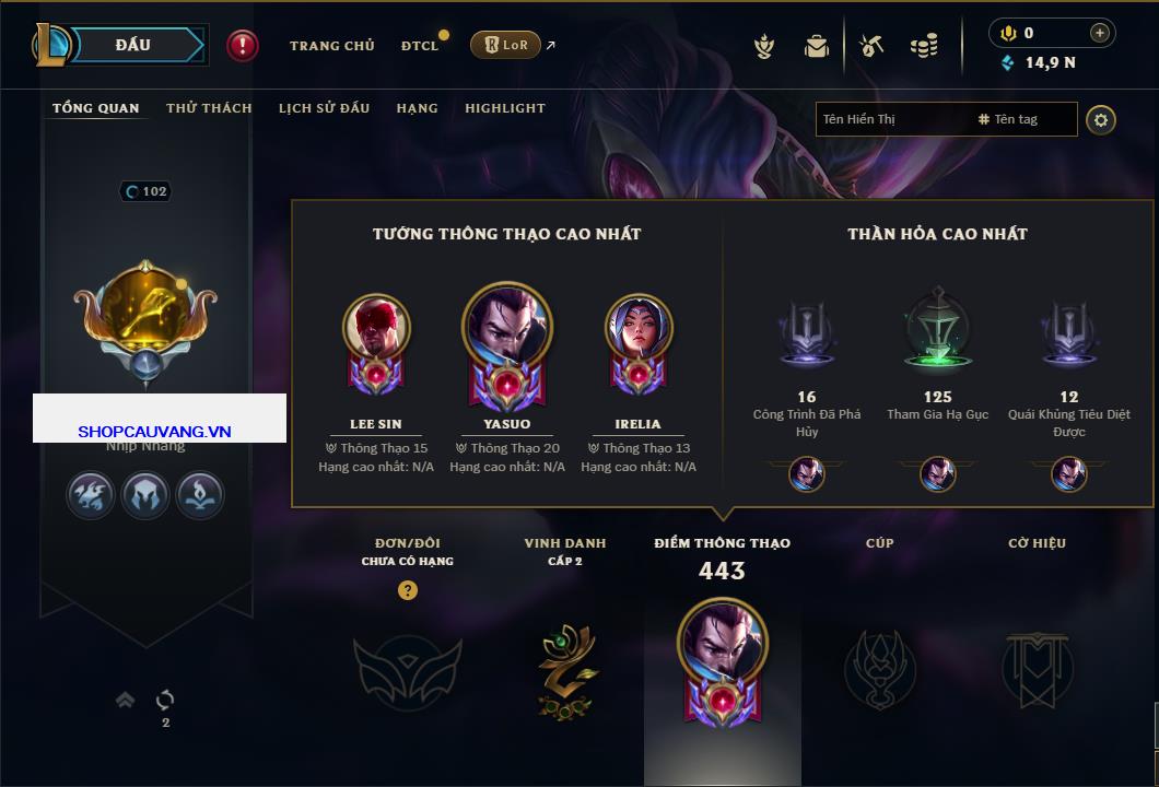 Hình ảnh chi tiết tài khoản LMHT mã số 45327 - Shop LMHT