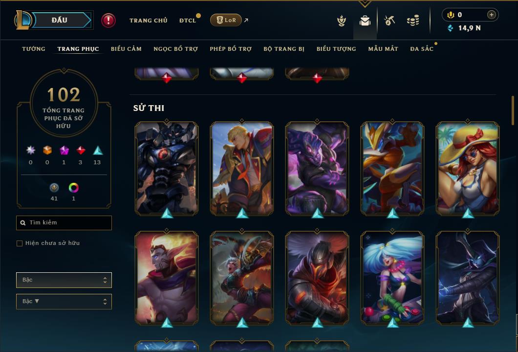 Hình ảnh chi tiết tài khoản LMHT mã số 45327 - Shop LMHT