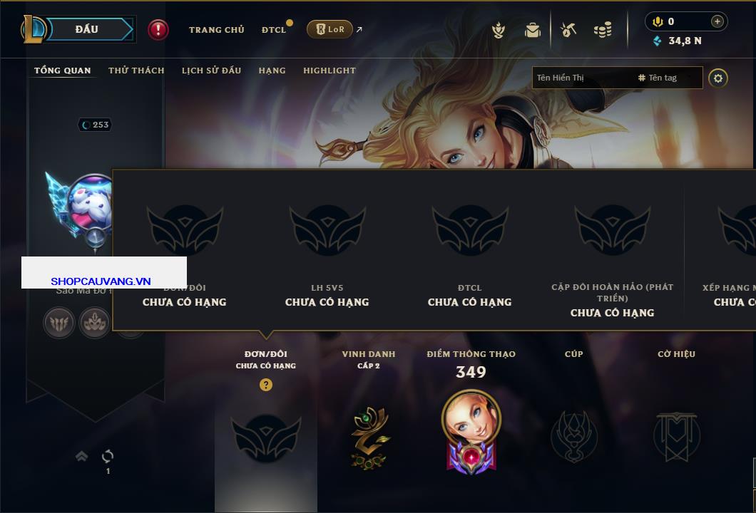 Tài khoản Liên Minh, ĐTCL mã số 45331 giá rẻ - Shop LMHT