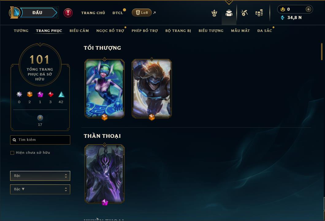 Hình ảnh chi tiết tài khoản LMHT mã số 45331 - Shop LMHT