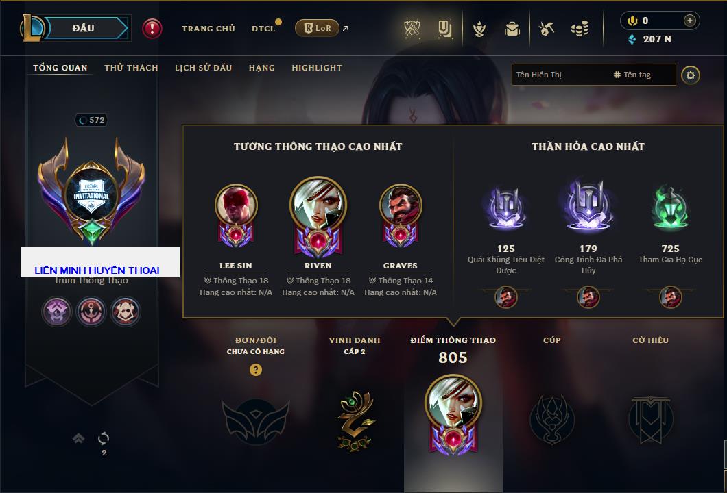 Hình ảnh chi tiết tài khoản LMHT mã số 59802 - Shop LMHT